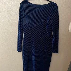 Adrianna Papell velvet blue dress